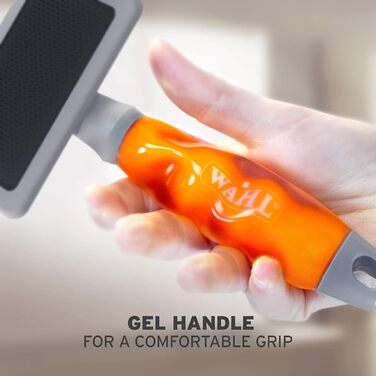 Буршлякова вичавкова щітка Wahl для собак і котів - професійний інструмент для грумінгу, помаранчева