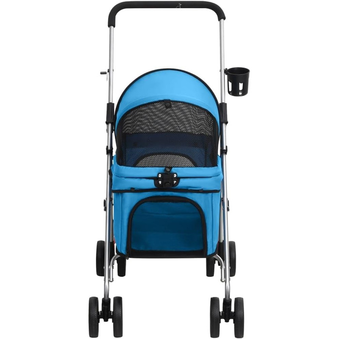 Складаний візок для собак vidaXL 76x50x100 см, синій, оксфордська тканина