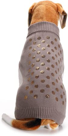 Теплий одяг для собак Angoiy Strickpuover - зимовий костюм для собак, зручний, великий розмір (Mx3pcs, сірий)