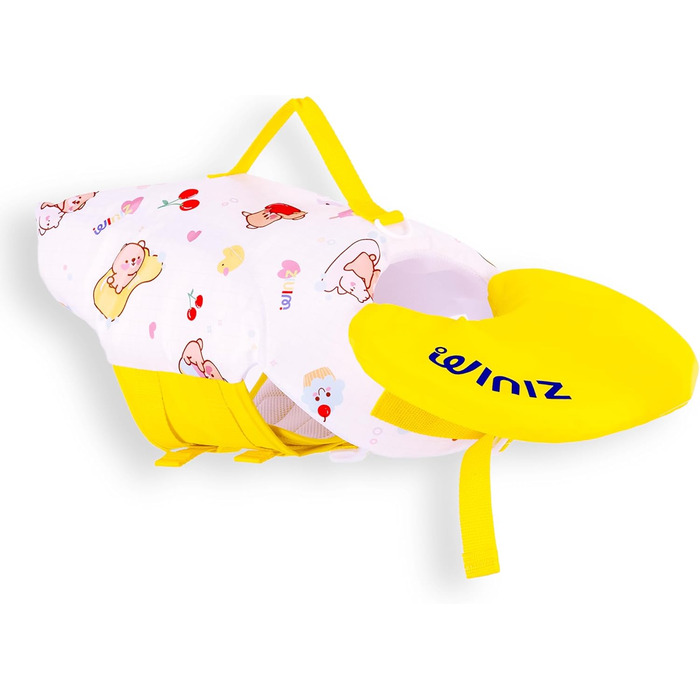 Жилет для плавання собак WINIZ – рятувальний жилет для тварин з регульованою посадкою, високою плавучістю та зручним ручним захопленням – ідеальний для водних розваг (жовтий, S)