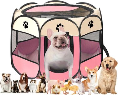 Клітка-вигул для цуценят та котів, сіра, SAC2409035