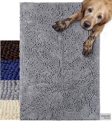 Килимок для собак VIVAGLORY Absorpmax Cleany Mat: поглинаючий, миючий, неслизький, сірий, 80x50 см