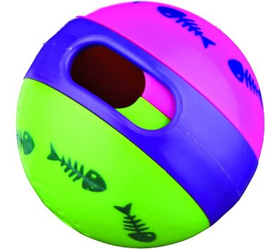 Набір TRIXIE: м'яка щітка для грумінгу та іграшка-м'ячик з ласощами для котів, пластик