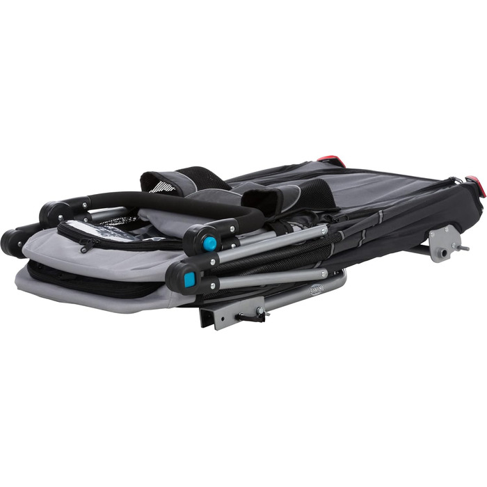 Тріксі велосипедний собачий перетягувач, 54 x 60 x 85 см, до 30 кг, світловідбиваючий, з функцією швидкого складання, з інтегрованим подушкою та повідком, з кріпленням, 12798