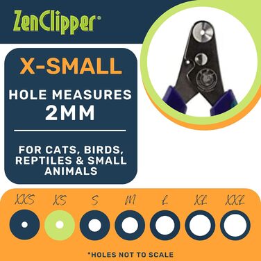 Кліпер Zen Clipper для обрізання кігтів домашніх тварин: безпечний, обрізає лише кінчик кігтя, фіолетовий, 2 мм