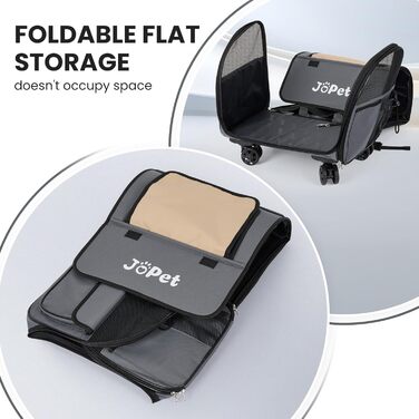 Транспортувальна сумка для домашніх тварин на колесах, рюкзак для собак та котів, сумка-переноска, оливковий колір