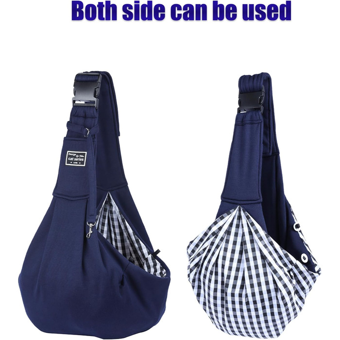 Тканинна переноска для собак та котів, блакитна, до 4,5 кг