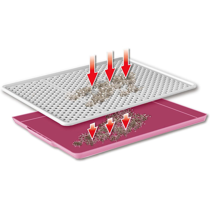 Килимок для котячого туалету Champion Rosa з антиковзаючою поверхнею, Made in Italy, 46x36x3 см