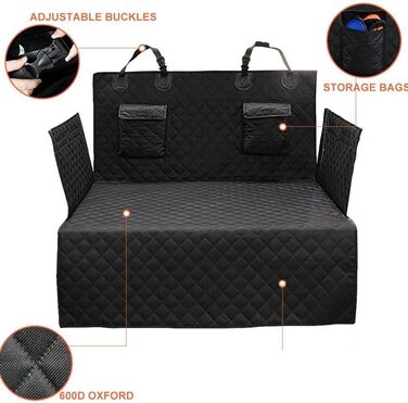 Захист для багажника автомобіля для собак Opel Grandland X 2017-2022, водовідштовхувальний, стійкий до подряпин, з захистом бокових стінок та краю вантажного люка