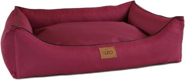 Лежак для собак Leo4dog Leo Codura, поліестер, коричневий, розмір L 80x60 см, ортопедичне ліжко, диван для собак, подушка, кошик