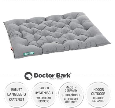 Ортопедичне ліжко для собак Doctor Bark Urban - XXL (100x80 см) - сірий - для великих собак - виготовлено в Німеччині