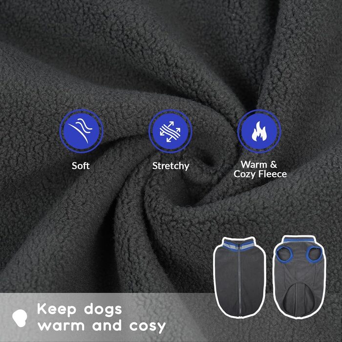 Пуловер для собак великих порід, тепла куртка з флісу, зимовий костюм для дому та вулиці (сірий, 2XL) XXL сірий