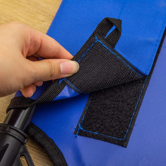 Підвищене ліжко для собак PawHut, охолоджуване, з переносною сумкою, металевий каркас, оксфордська тканина, висока щільність, 92 x 76 x 18 см, блакитне, L