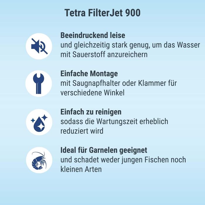 Tetra FilterJet 900: Внутрішній акваріумний фільтр з насиченням киснем до 120л