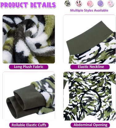 Теплий комбінезон для собак на зиму, після операцій, проти випадіння шерсті, зелений/камуфляж, розмір 26 (довжина спини 38 см, обхват грудей 60 см)