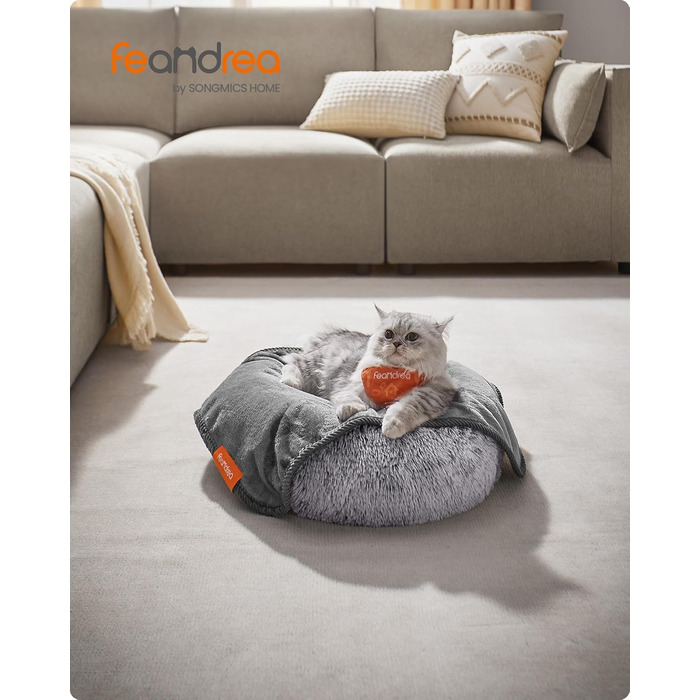 Накидка для собак Feandrea, 3 шт. в наборі, XL (152 x 127 см), фланель, сірий, захист для дивану, для собак середнього та великого розміру