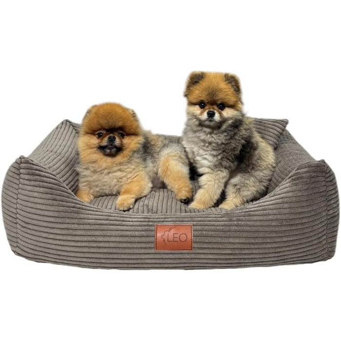 Лежанка для собак Leo4dog: зручна та миюча, для малих, середніх та великих собак. Колір: коричневий, розмір L (100x80 см)