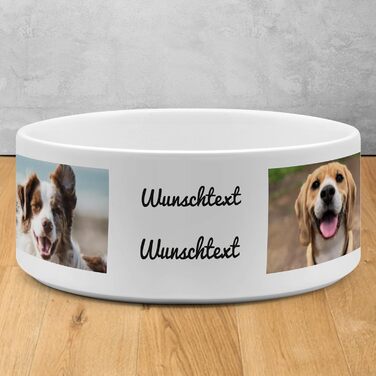 Персоналізована годівниця для собак PhotoFancy® з фото та ім'ям/текстом. Великий об'єм 950 мл, дизайн Layout 4