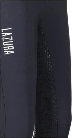 Легінси для верхової їзди Lazura Emma - зимові, водонепроникні, з силіконовим повним сидінням | Леггинси для верхової їзди з широким гумовим поясом та кишенею для телефону | Дамський одяг для верхової їзди, розміри 36-44, чорний |