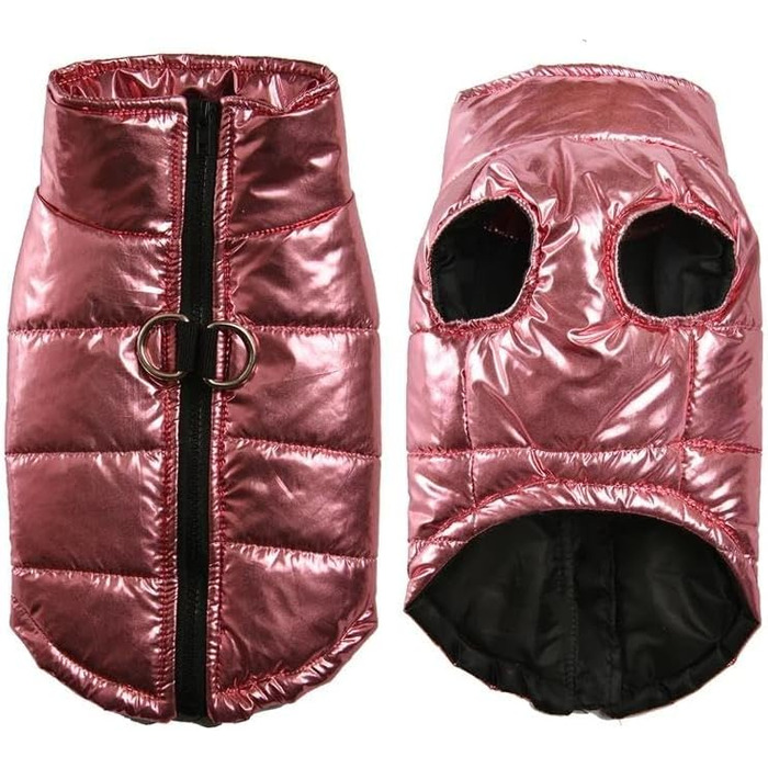 Водонепроникна вітрозахисна куртка-жилет для собак на осінь та зиму. Тепла собача куртка для чихуахуа, французького бульдога, мопса, лабрадора. Червона, розмір A, S