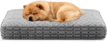 Ортопедичний килимок для собак - м'який килимок-ліжко для собак, неслизький, теплий, сірий, 60x45x12 см (M)
