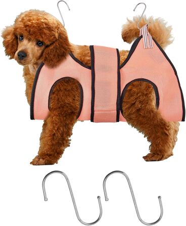 Гамак для тварин Bhoulandi: зручний гамак для котів та собак, дихаючий матеріал, клямки, армійний зелений, розмір M (M, рожевий)