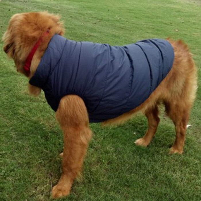 Теплий зимовий жилет для собак з флісовою підкладкою, кавового кольору, 3XL (90 см)