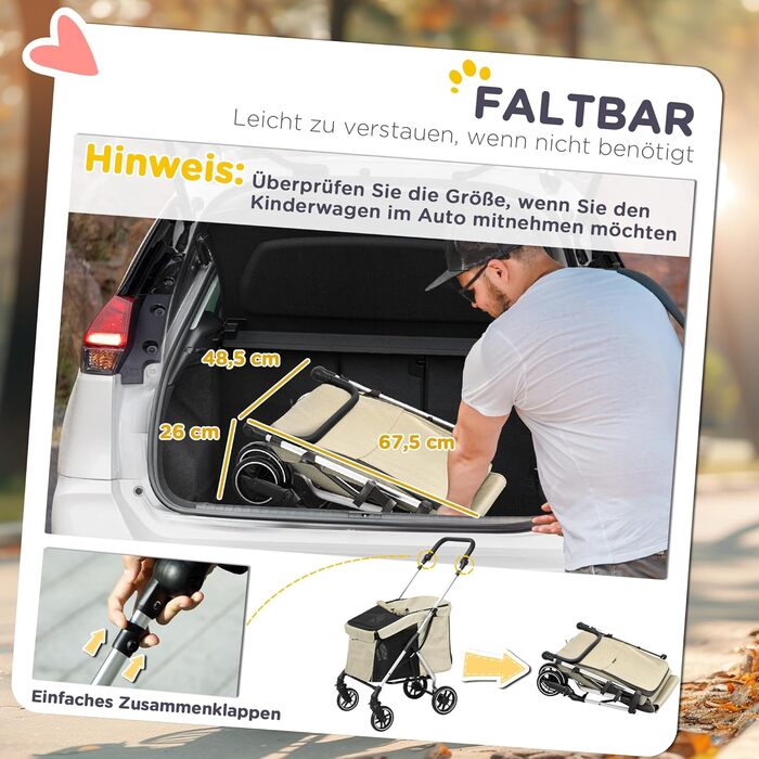 PawHut Будка-переноска для собак та котів, легка алюмінієва, складна, з подушкою, сіткою, дверима та кошиком для зберігання (Хакі)