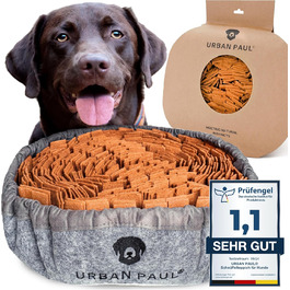 URBAN PAUL® Інтерактивний нюховий килимок для собак, міцний, розмір регулюється, праний, сірий