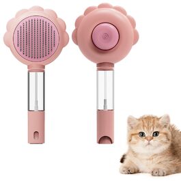 Бурштук для догляду за шерстю котів та собак, рожевий, з пульверизатором, для короткої та довгої шерсті