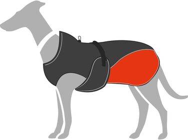 HUNTER Hundemantel Uppsala Allrounder: водонепроникний, вітрозахисний, знімний підклад, розмір 35, антрацит/петроль