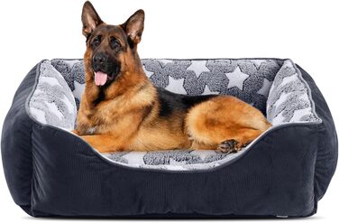 Крісло-лежанка для собак великих порід FURTIME, чорний/зірки, 106x80x23 см