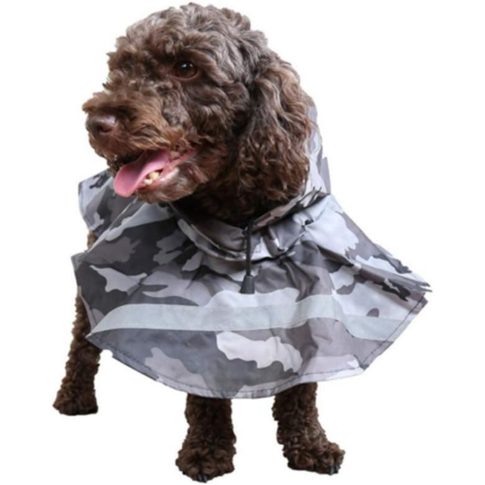 Водонепроникна куртка для собак KoKoBin з капюшоном, сіра, розмір L