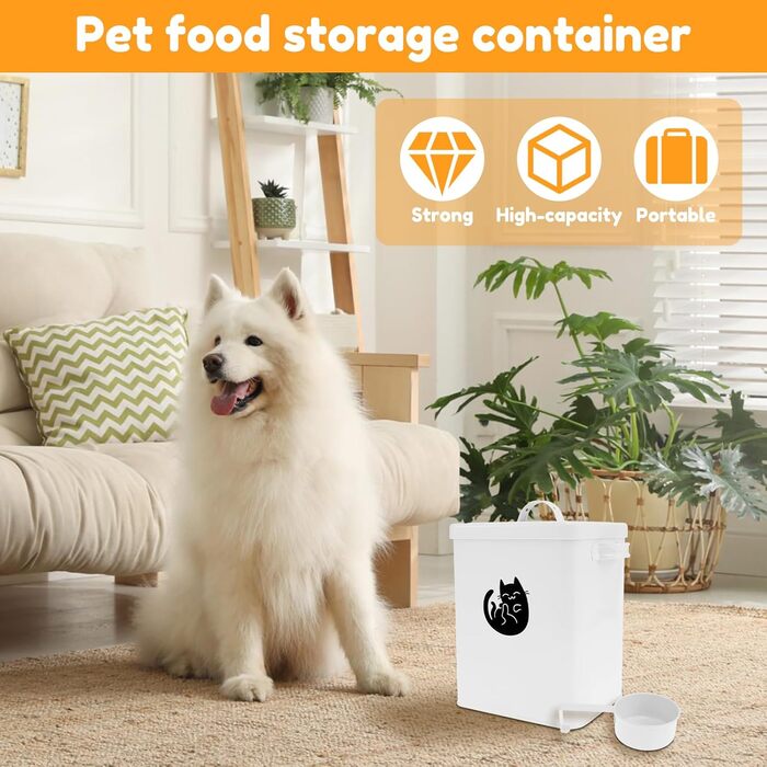 Металевий контейнер для котячого корму Leckerlidose, 6L, з герметичним кришкою та лопаткою, вінтажний дизайн, для сухого корму