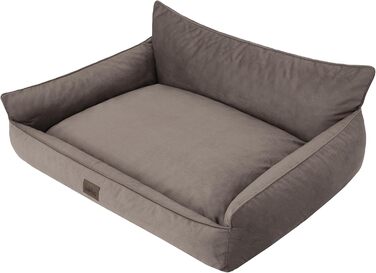 Ліжко для собак Joker - ліжко-кошик для маленьких, середніх та великих собак - м'яке ліжко для собак, диван для собак, знімний та пральний чохол, розмір L: 106 x 80 см, коричневий Fancy L, 106 x 80 см