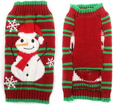 Пуловер для собак з бавовни, костюм для святкування Різдва, теплий зимовий пуловер, костюм для домашнього улюбленця, модна модель, подарунок (XXL, сніговик)
