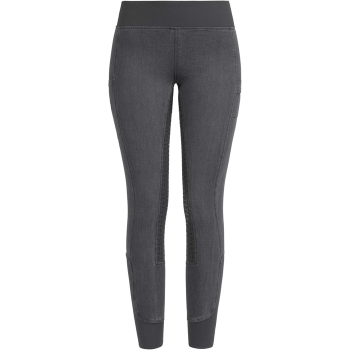 Джинсові легінси для верхової їзди RIDERS CHOICE з силіконовим повним покриттям та кишенею для телефону - RidersDeal Collection (Сірий, 32)