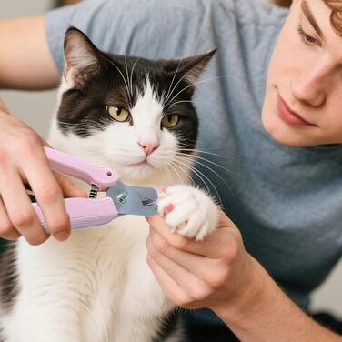 Електричний триммер для обрізки кігтів домашніх тварин 2-в-1 з LED-підсвічуванням, захисним насадком та ергономічним дизайном для собак та котів (рожевий)