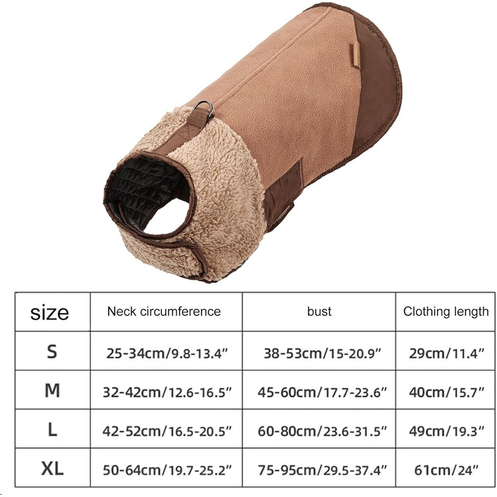 Зимова куртка для собак - вітронепроникний флісовий халат, регульована, обтисла одяг, м'яка, тепла, зручна екіпіровка, придатна для прання в машині, захист під час прогулянок на вулиці | Для маленьких, середніх та XL