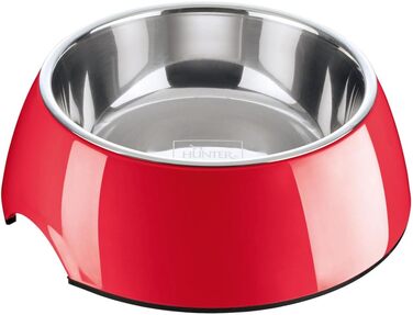 Тарілка для їжі HUNTER Melamin, червона, 160 мл, з нержавіючої сталі, неслизька, стійка до подряпин та ударів, легко миється, придатна для миття в посудомийній машині