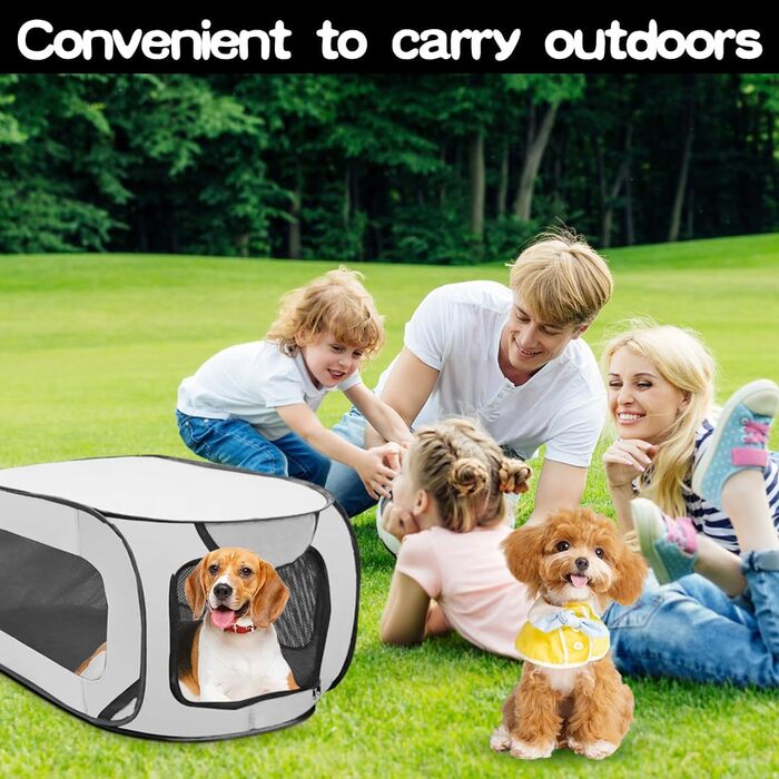 Переносний вольєр для собак та котів у машину, складаний вольєр для тварин, дихаюча сітка для дому, вулиці, кемпінгу, подорожей, вольєр для тварин
