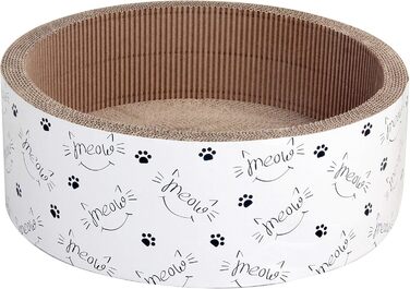 Кігтеточка для котів Dehner Lieblinge Scratch Circle з котячою м'ятою, діаметр 43 см, висота 15.5 см, з натурального картону, сертифікат FSC®