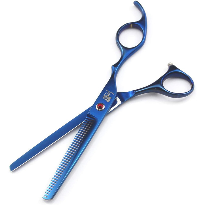 Набір для грумінгу тварин: 5 штук, 7 дюймів, для собак, котів, домашніх тварин. Включає ножиці, витончуючі ножиці, вигнуті ножиці, гребінець та чохол з шкіри.