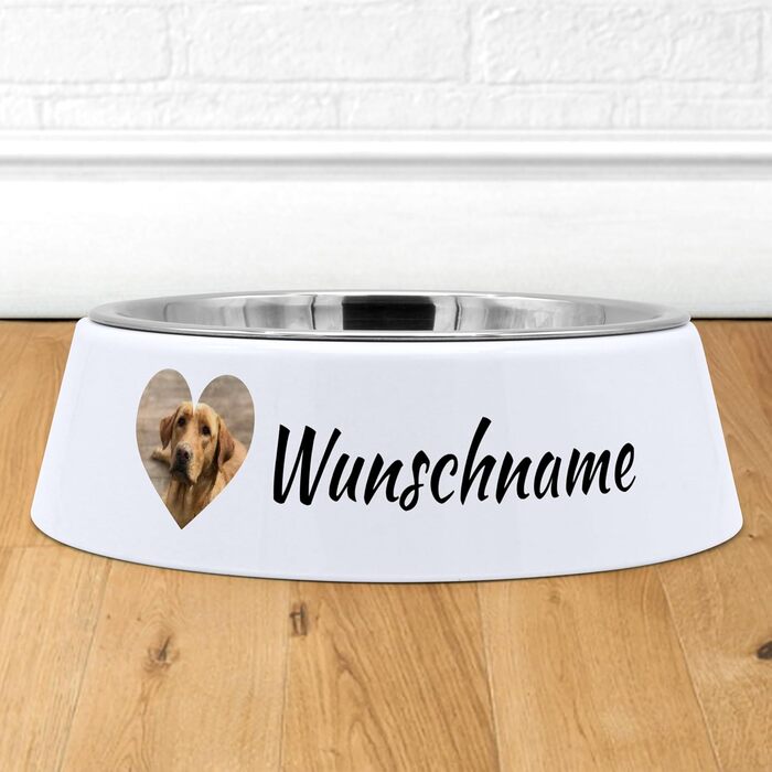 Миска для корму для собак PhotoFancy® з фотографією - персоналізована з власним дизайном (Layout 3)