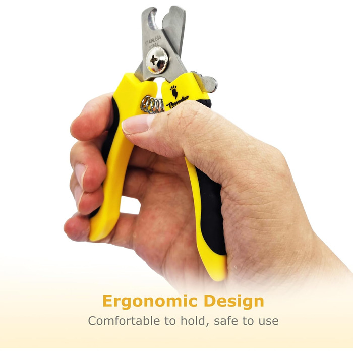 Професійна кусачка для обрізання кігтів собак Thunderpaws з захистом, блокуванням та пилочкою (середній-великий, зелений). Середній-великий, зелений (малий-середній, жовтий)