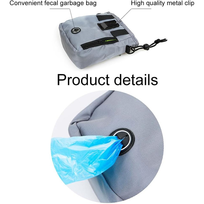 Сумка для ласощів для собак, для тренувань та прогулянок, з тримачем для пакетів, регульований ремінь, для цуценят та подорожей