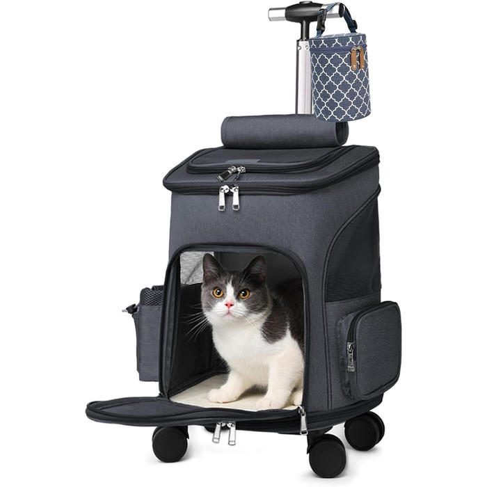 Сумка для корму для собак, сухий корм, вихідний контейнер, сумка для подорожей з собакою, для відпочинку, кемпінгу, подорожей та повсякденного використання, блакитна