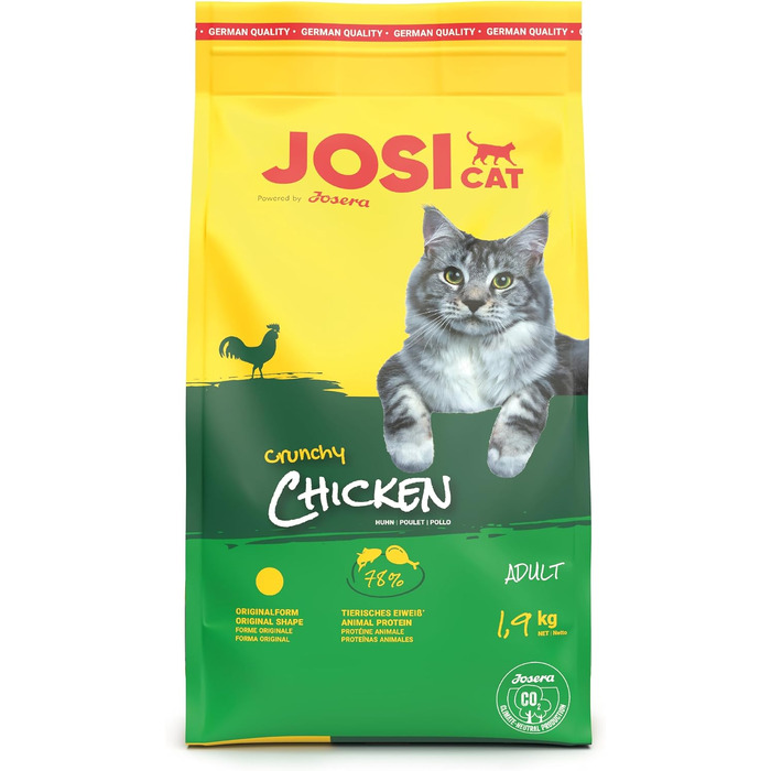 Сухий корм для дорослих котів JosiCat Crunchy з куркою та птицею, 10 кг