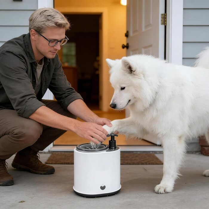Автоматичний мийник лап для собак - електричний, силікон, для собак та котів, перезаряджається, USB, 500 mAh