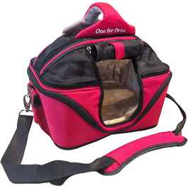 Транспортна сумка для собак і котів One for Pets Deluxe Cozy, розмір S, червона